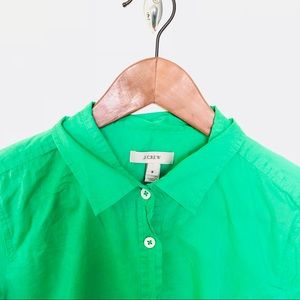 J crew Kelly green popover shirt